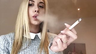 Blonde Smoking